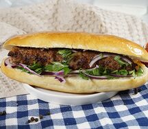 Люля-кебаб из курицы в хлебе