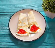 Блин Красная икра со сливочным сыром