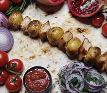 Молодая картошка с салом 