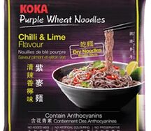 Лапша фиолетовая кукурузная Перпл Koka быстрого приготовления со вкусом лайма и чили