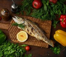 Шашлык из сибаса