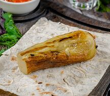 Шашлык из свежих баклажанов с курдюком