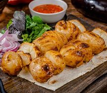 Шашлык из картофеля с курдюком