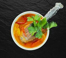 Хашлама с бараньей ножкой