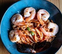 Паста Маринара с креветками 
