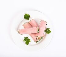 Трубочки из ветчины с сыром