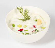 Окрошка овощная на кефире	