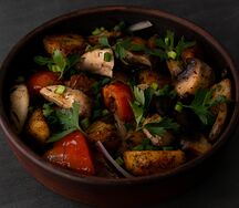 Оджахури с грибами