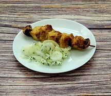 Шашлык из курицы с шампиньонами