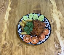 Курица с фри по-деревенски