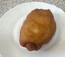 Сосиска в тесте с картошкой халяль