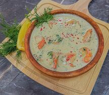 Чкмерули с креветками