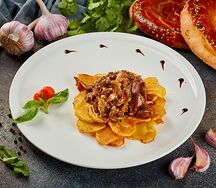 Жареный картофель с бараниной