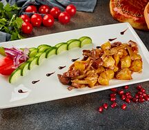 Говяжья печень с картофелем