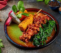 Индейка со шпинатом и кукурузой