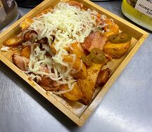 Картофель, бекон и халапеньо