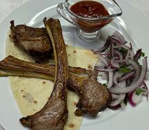 Шашлык из бараньей корейки 