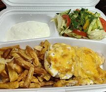 Картофель и отбивная бокс (перец болгарский)