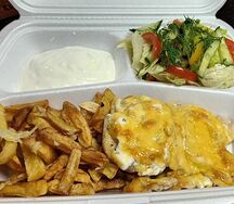 Картофель и отбивная бокс (ананас)