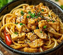 Лапша удон с курицей