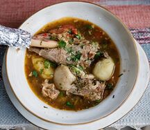 Хашлама азербайджанская на углях с овощами