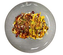 Картофель дабл с охотничьими колбасками