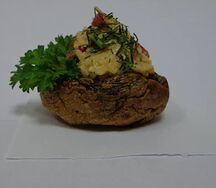 Шампиньоны с сыром и чесноком 10 шт