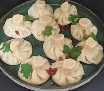 Хинкали с тыквой и мясом