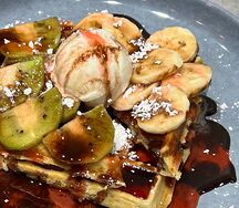 Вафли с фруктами 