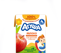 Сок с трубочкой Агуша 0,2 л