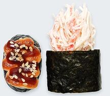 Запеченные суши с крабом