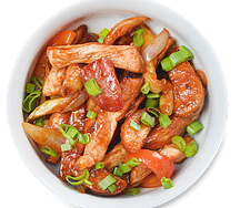 Картофель со свининой BBQ