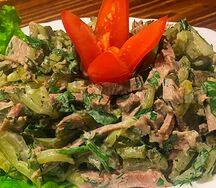 Мясной салат