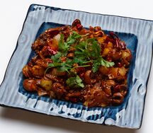 Пряные куриные сердечки