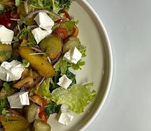 Картофельный салат с опятами
