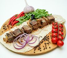 Шашлык из говяжьей печени