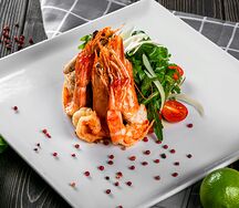 Руккола с креветками