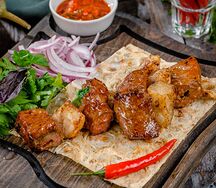 Шашлык из говяжьей печени