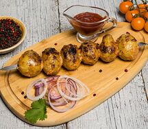 Молодой картофель на гриле