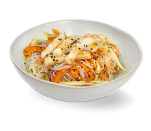 Салат с фунчозой и кальмаром