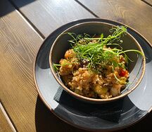 Рис чесночный с морепродуктами