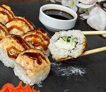 Запеченный с креветкой