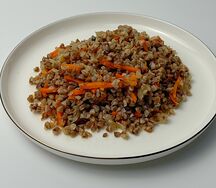 Греча с овощами