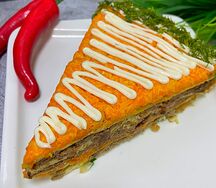 Блинный торт с печенью