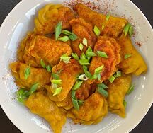 Пельмени с курицей и ветчиной