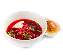 Борщ с пампушками