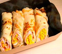Блины с ветчиной и сыром
