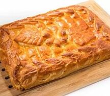 Пирог с творогом, апельсином и яблоком