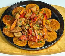 Острое мясо с овощами
