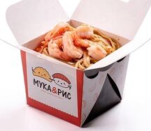 Лапша с креветками